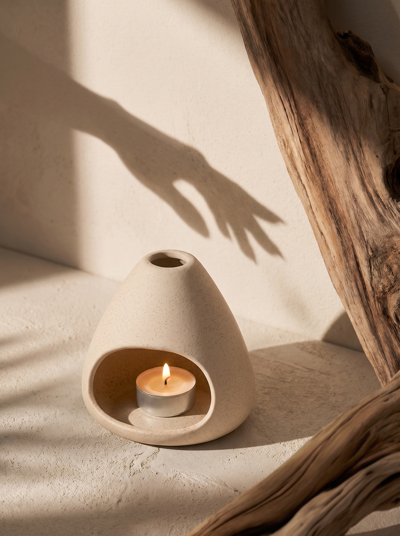 VESSEL oil burner, sculptural ceramic object for home fragrance