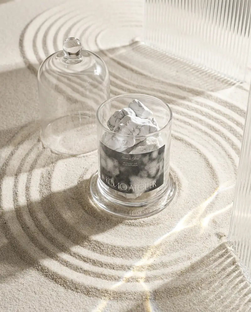 FORM I diffuser by Komo Atelier, glass dome with a dropper of essential oil
