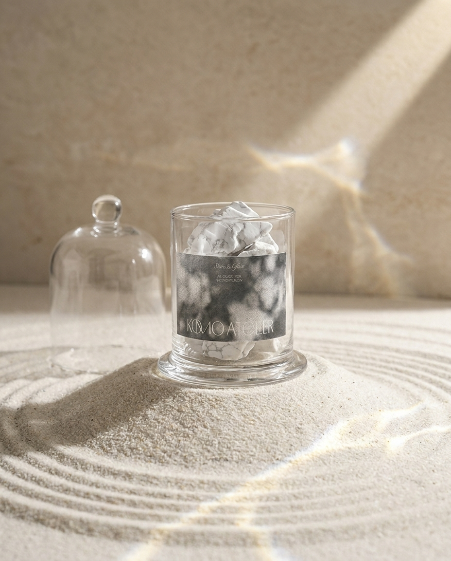 FORM I stone diffuser, scent breathing slowly through blown glass